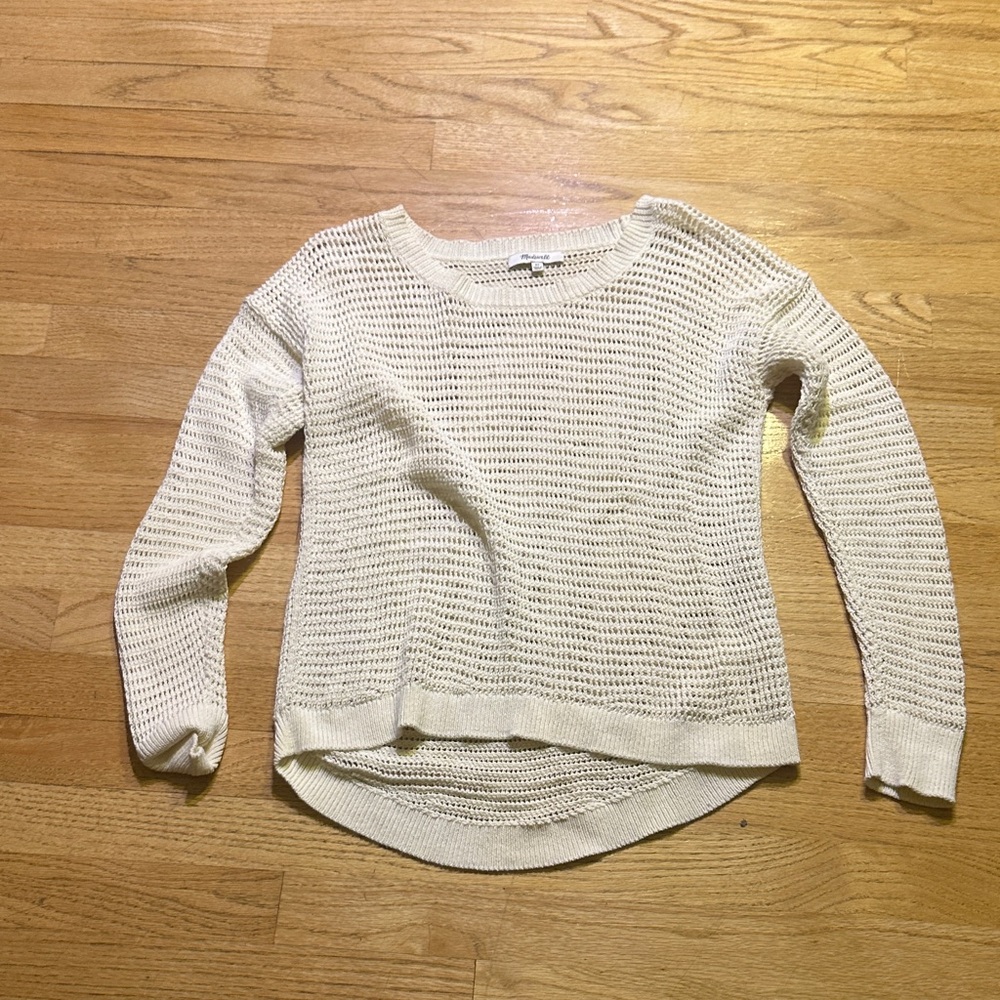 Madewell Off-White Women's Crew Neck Sweater
